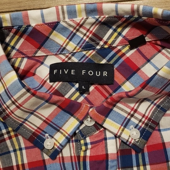 Five Four Men's Long Sleeve Plaid Shirt Dressy Multicolor Size Large - Picture 7 of 11